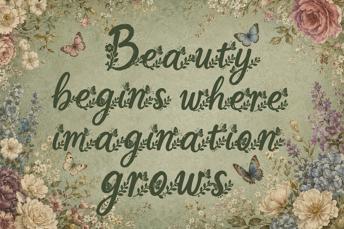 Aerisfly - Butterflies & Floral, a Script Font by HypeWorksCo (Photo 7 of 17)