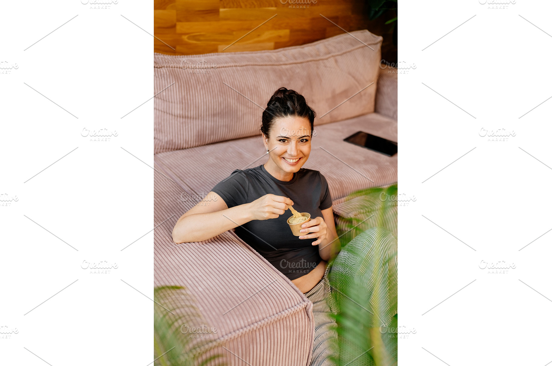 Relaxed woman taking a break, a Person Photo by HalfPoint
