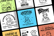 Book Reading Doodle Icons, an Outline Icon by Brickclay (Thumbnail 6 of 9)