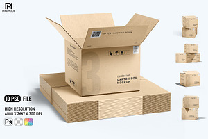 Carton Box Mockup Premium PSD Bundle