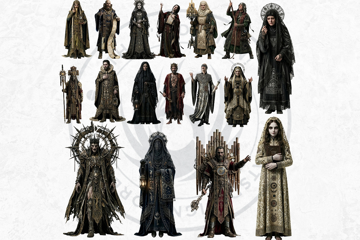Gothic Horror Ecclesial Characters, a Person Illustration by ThatsDesignArt (Photo 4 of 13)