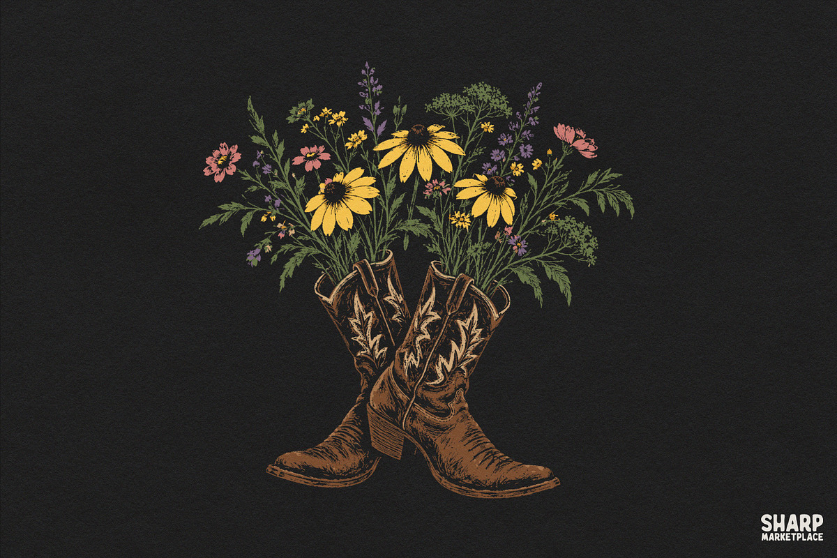 Crossed Brown Leather Boots With, an Object Graphic by SharpMarketplace (Photo 1 of 4)