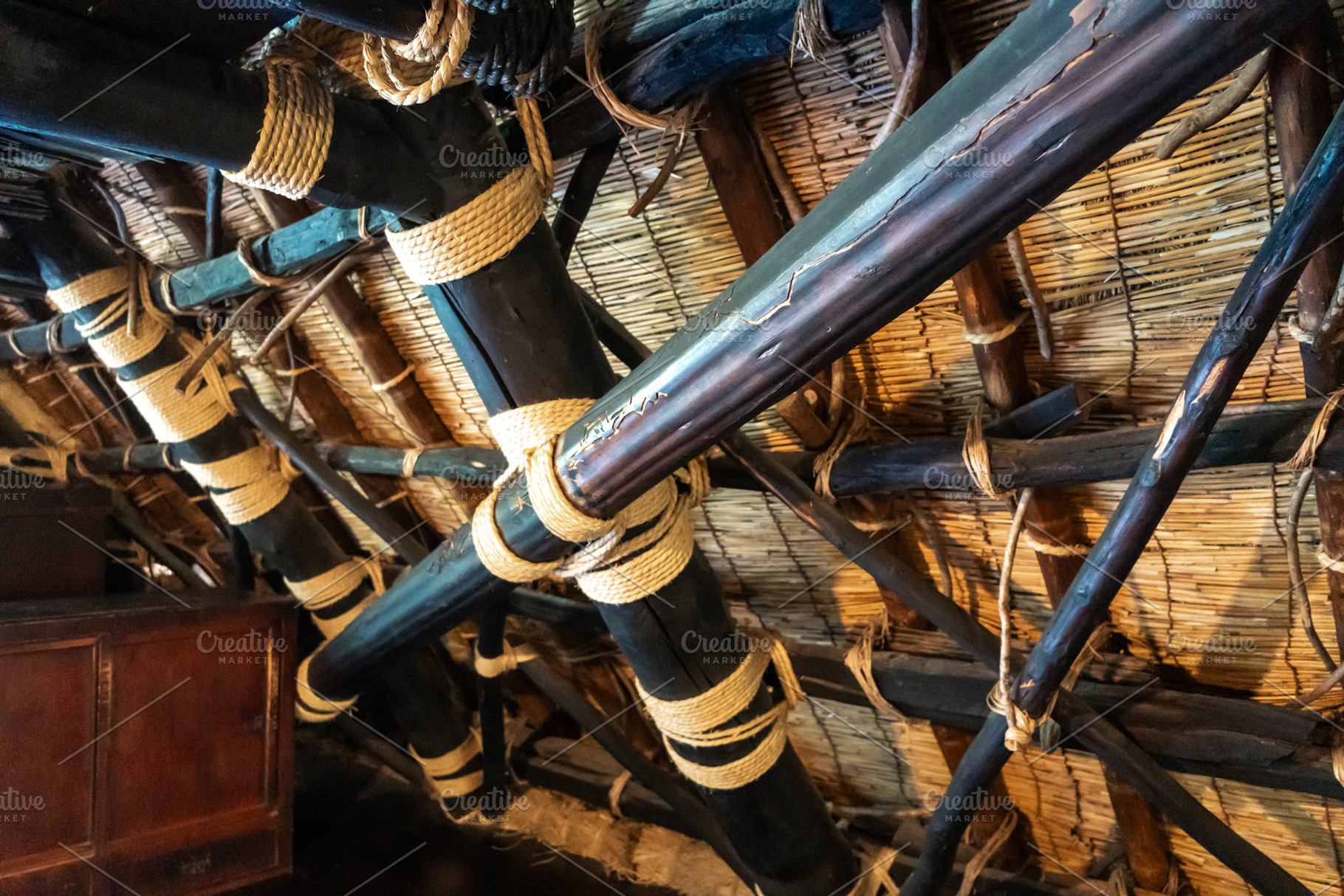 Roof structure of a traditional house in Shirakawa-go, Japan, an Architecture Photo by GoodGoods