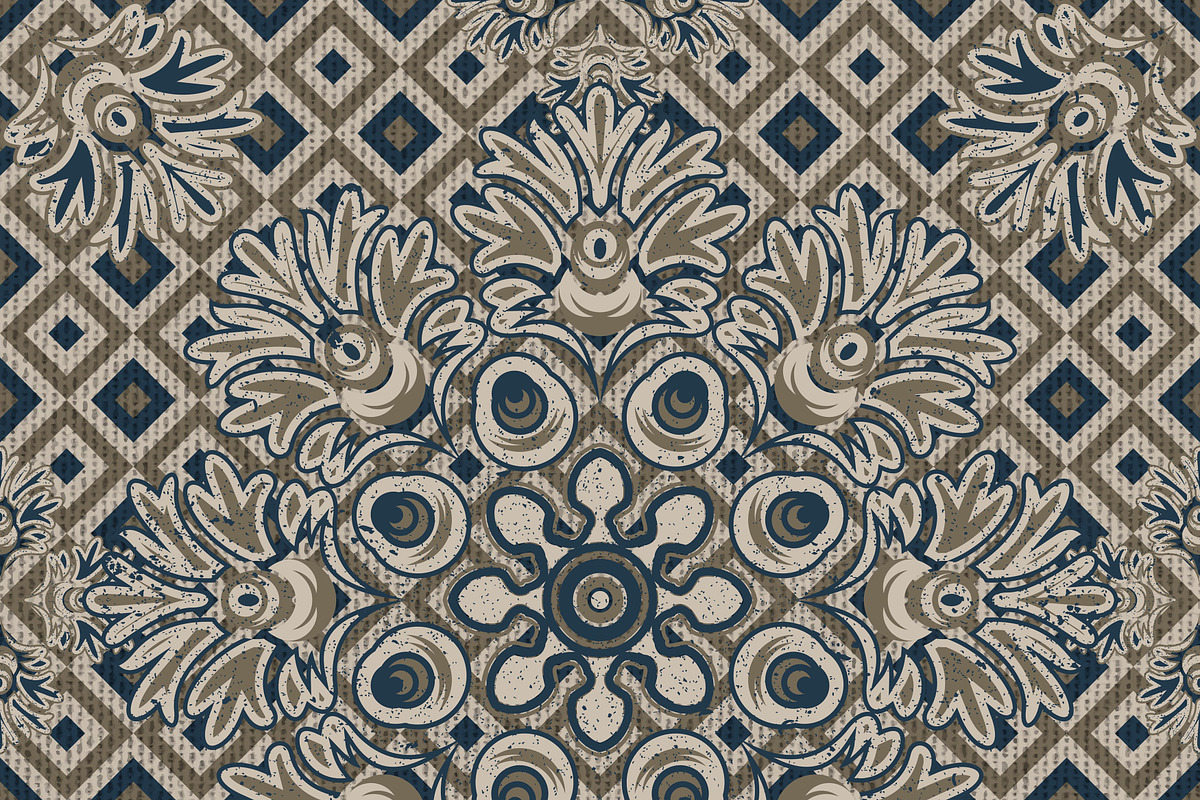 Vintage Floral Ornament, a Pattern Graphic by AAN Seamless Shop (Photo 4 of 4)