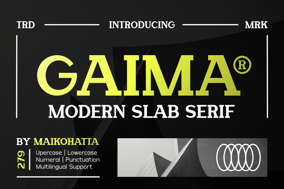 Gaima - Modern Slab Serif, a Slab Serif Font by MaikoHatta (Photo 1 of 9)