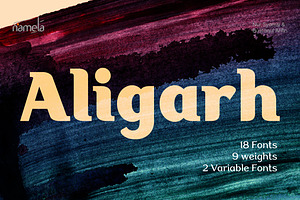 Aligarh - Stylish Slab Font Family