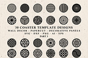 Coaster & Wall Decor Cut Files Pack, a Decorative Illustration by Seaquint (Thumbnail 2 of 3)