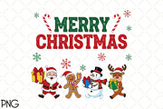 Merry Christmas PNG, an Illustration by Black Bird Studio (Thumbnail 1 of 4)