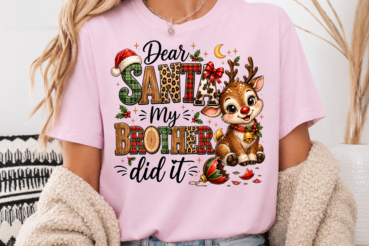 Dear Santa My Brother Did It PNG, a Seasonal Illustration by Rose Art (Photo 3 of 4)
