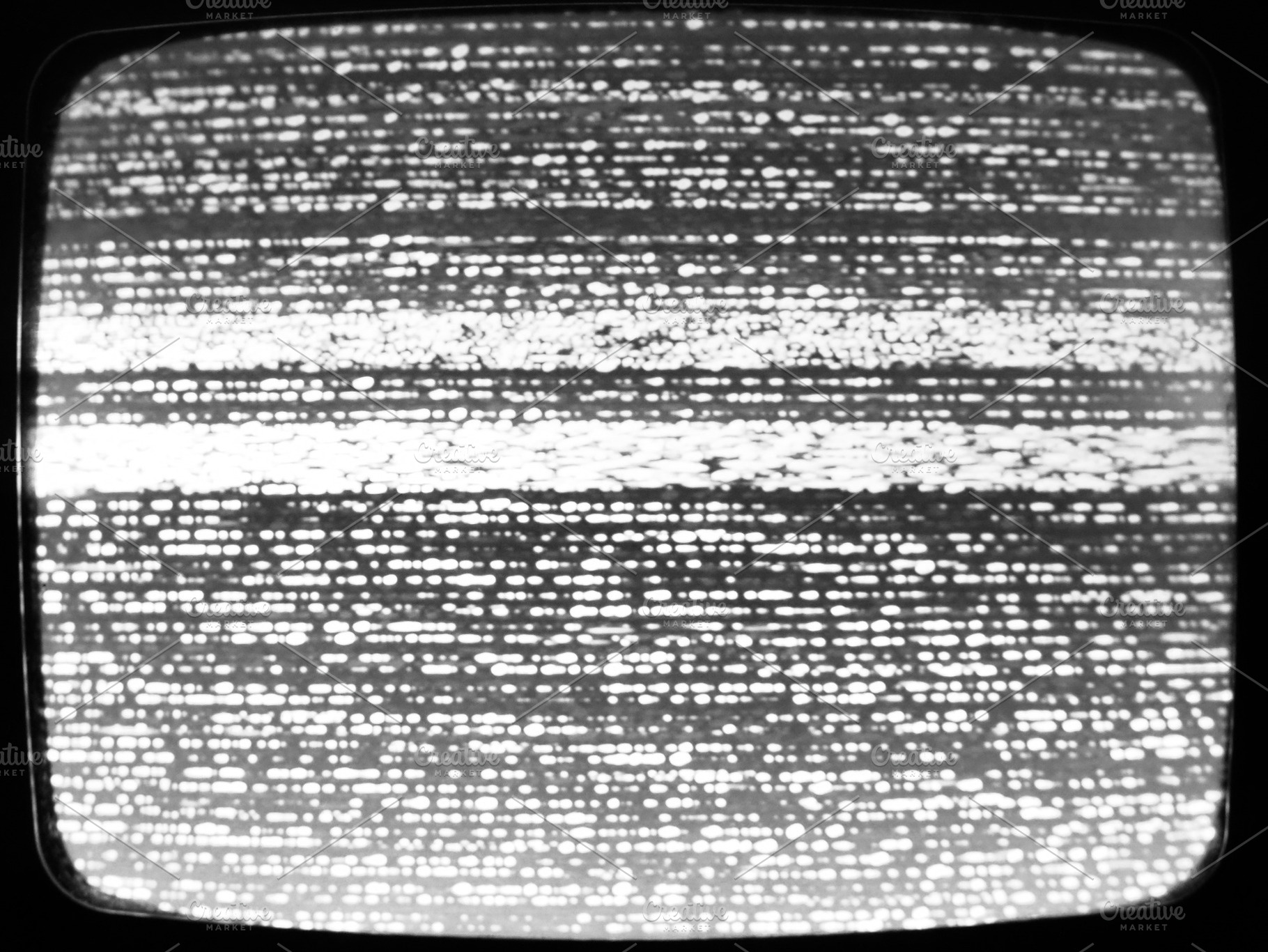 real detuned analog tv static noise glitch, a Photo by WorldOfPhotos