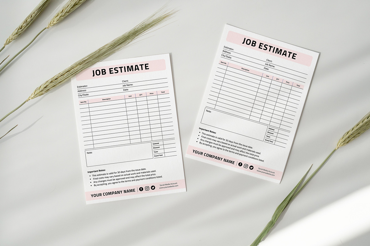 Job Estimate Template, a Print Template by Snapybiz (Photo 4 of 9)