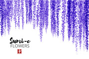 Japanese painting sumi-e. Flowers, a Decorative Illustration by Elina_Li (Thumbnail 1 of 15)