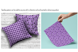 Seamless Purple Bandana Patterns