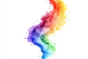 Rainbow watercolor swirl abstract ar, an Abstract Photo by Pixeness Studio