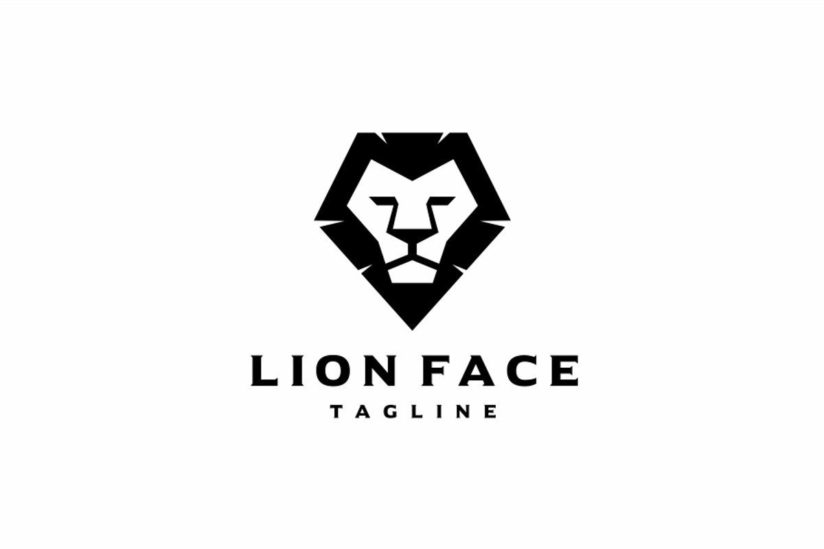 Lion Face Geometric Logo Template, a Branding & Logo Template by yopie (Photo 3 of 3)
