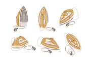 Steam irons for clothes set, an Object Illustration by Good Studio (Thumbnail 1 of 6)