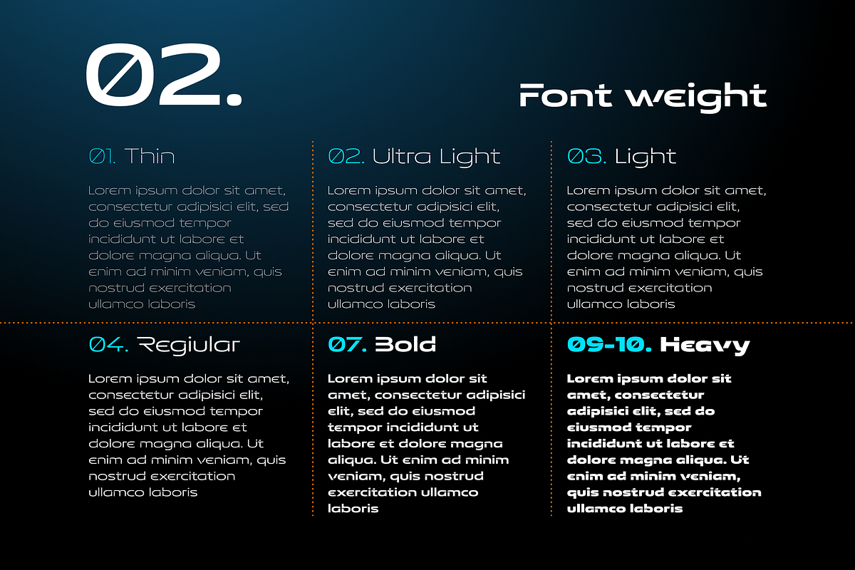 Stellar font family Exelancer Extra, a Sans Serif Font by popskraft (Photo 7 of 10)