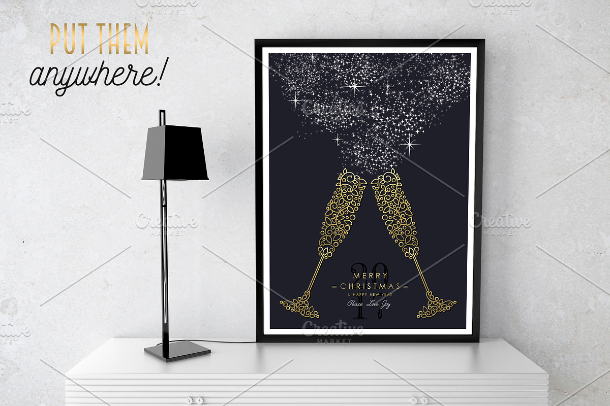 Christmas Gold Line Art Set, a Graphic by Cienpies Design (Photo 6 of 7)