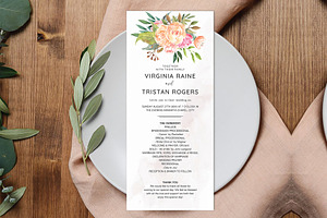 Wedding Program Template Canva