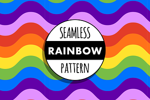 Seamless Rainbow Wave Pattern