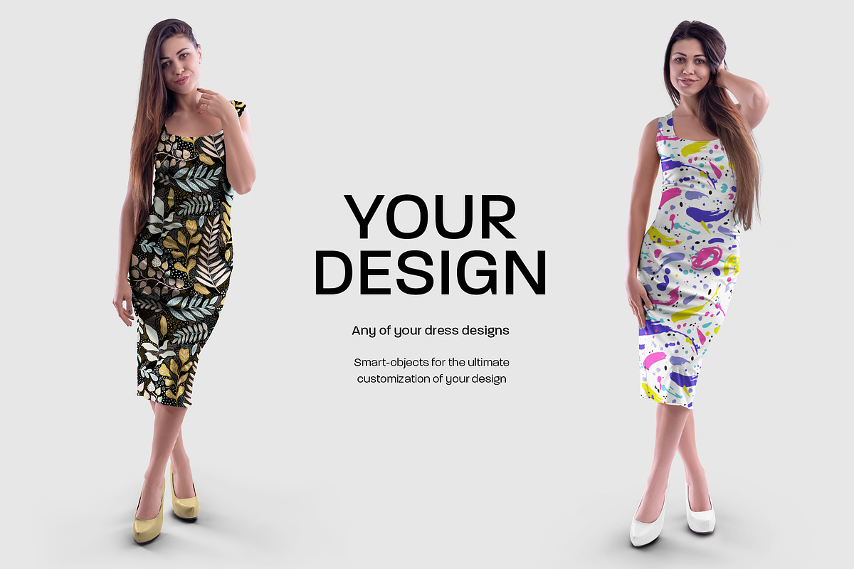 11 Women's Tight Dress Mockups, an Apparel Mockup by Grow Design Craft Studio (Photo 4 of 6)
