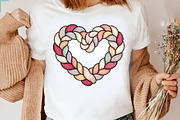 Loved Heart Faux Yarn Valentine PNG, an Illustration by Designking (Thumbnail 6 of 6)