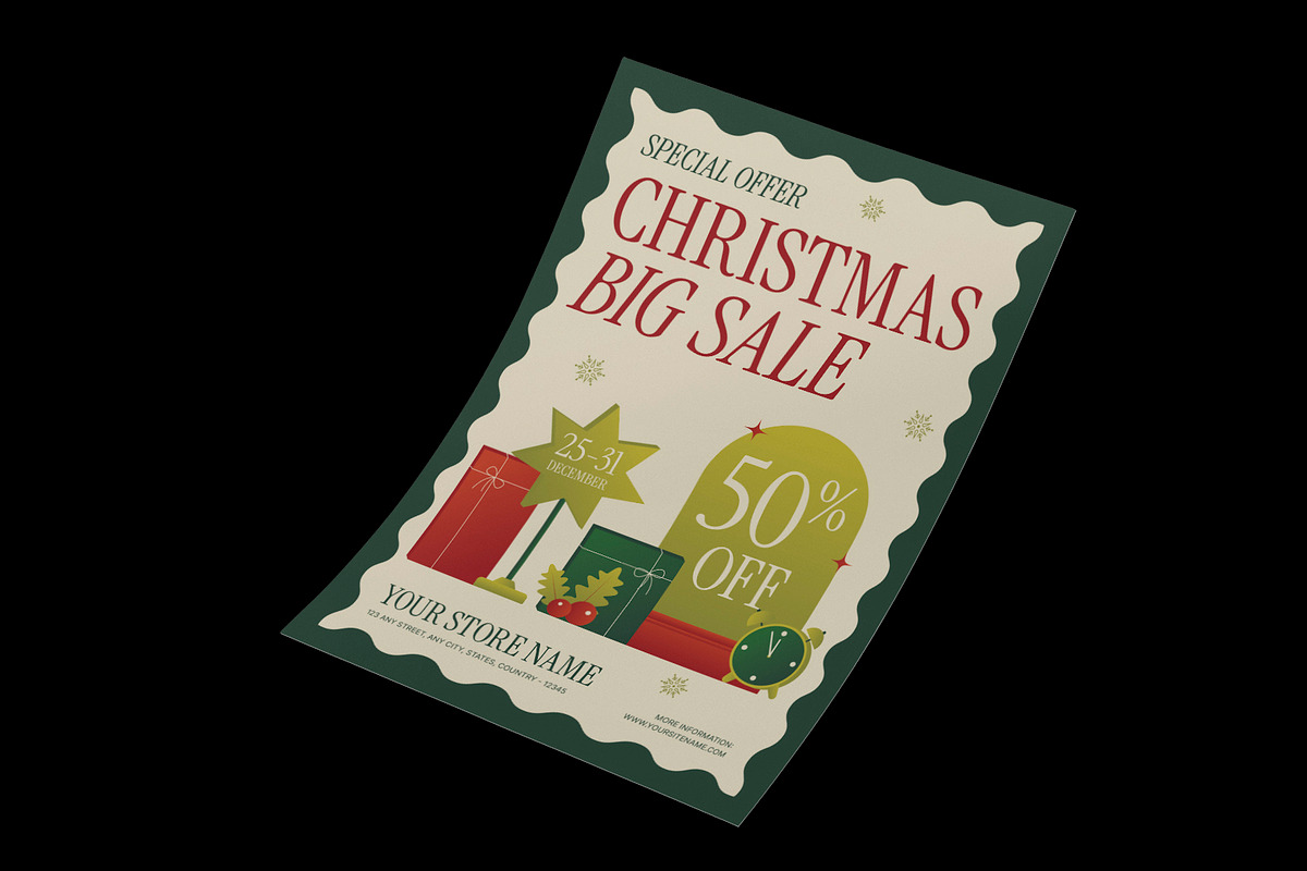 Christmas Big Sale Flyer, a Flyer Template by Neermana (Photo 2 of 4)
