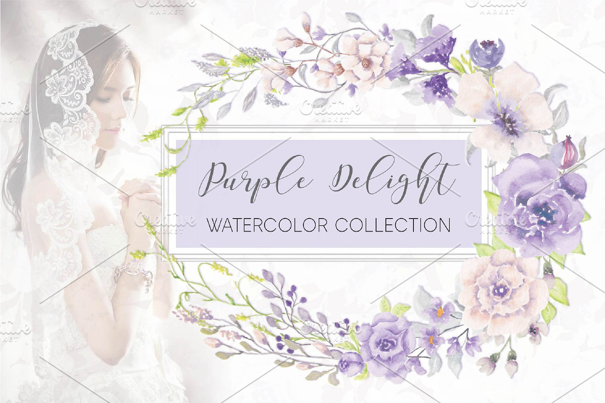 'Purple Delight' Watercolor Collecti, an Illustration by fashionaddict (Photo 1 of 8)