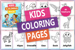 Coloring Pages for Kids – Animal, a Stationery Template by Designmela01