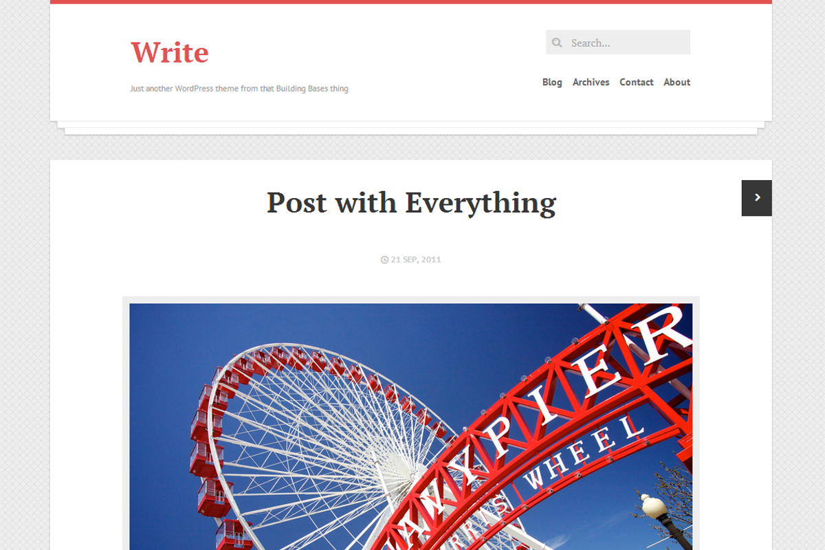 Write - WordPress Theme, a WordPress Template by Mammoth (Photo 2 of 3)