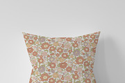 Retro Floral Pattern - Coral Lime, a Pattern Graphic by Mieken Petra Designs (Thumbnail 5 of 5)