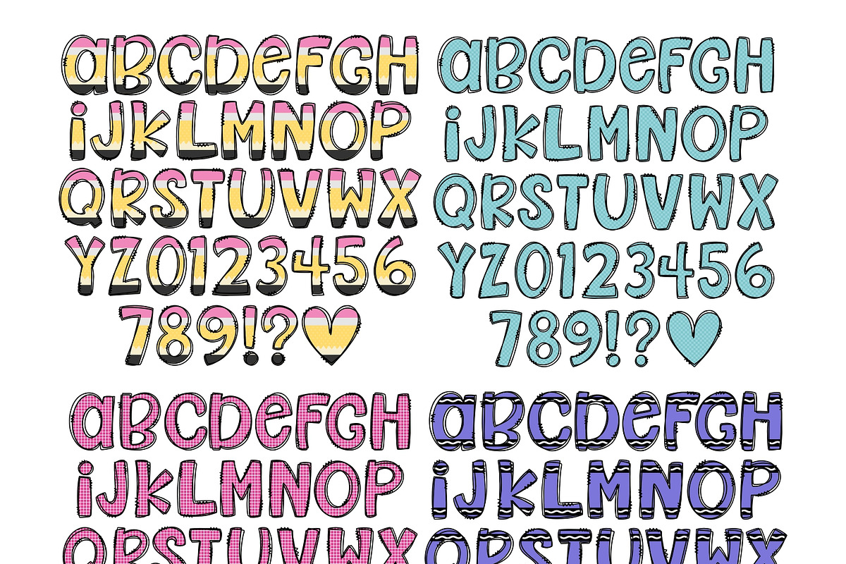 School Doodle Letters PNG Clipart, an Education Illustration by Huckleberry Hearts (Photo 2 of 3)