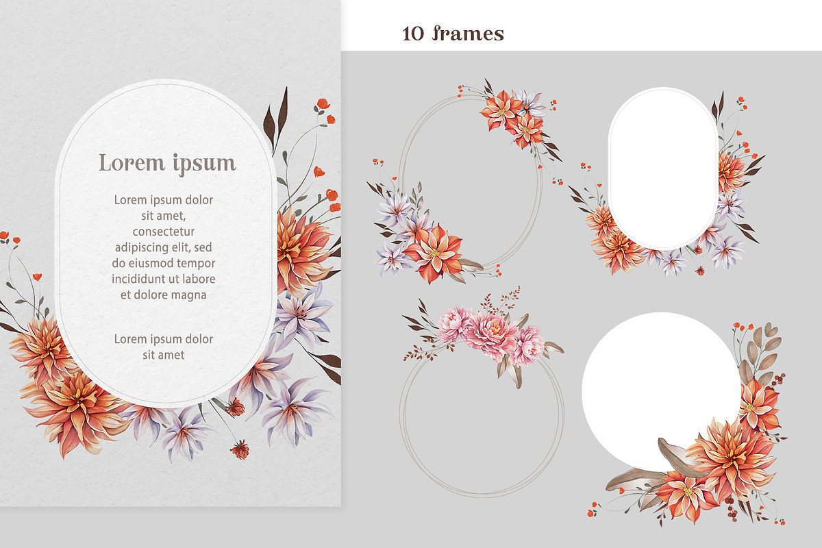 Watercolor Autumn Collection, a Decorative Illustration by DamriNa art (Photo 3 of 11)
