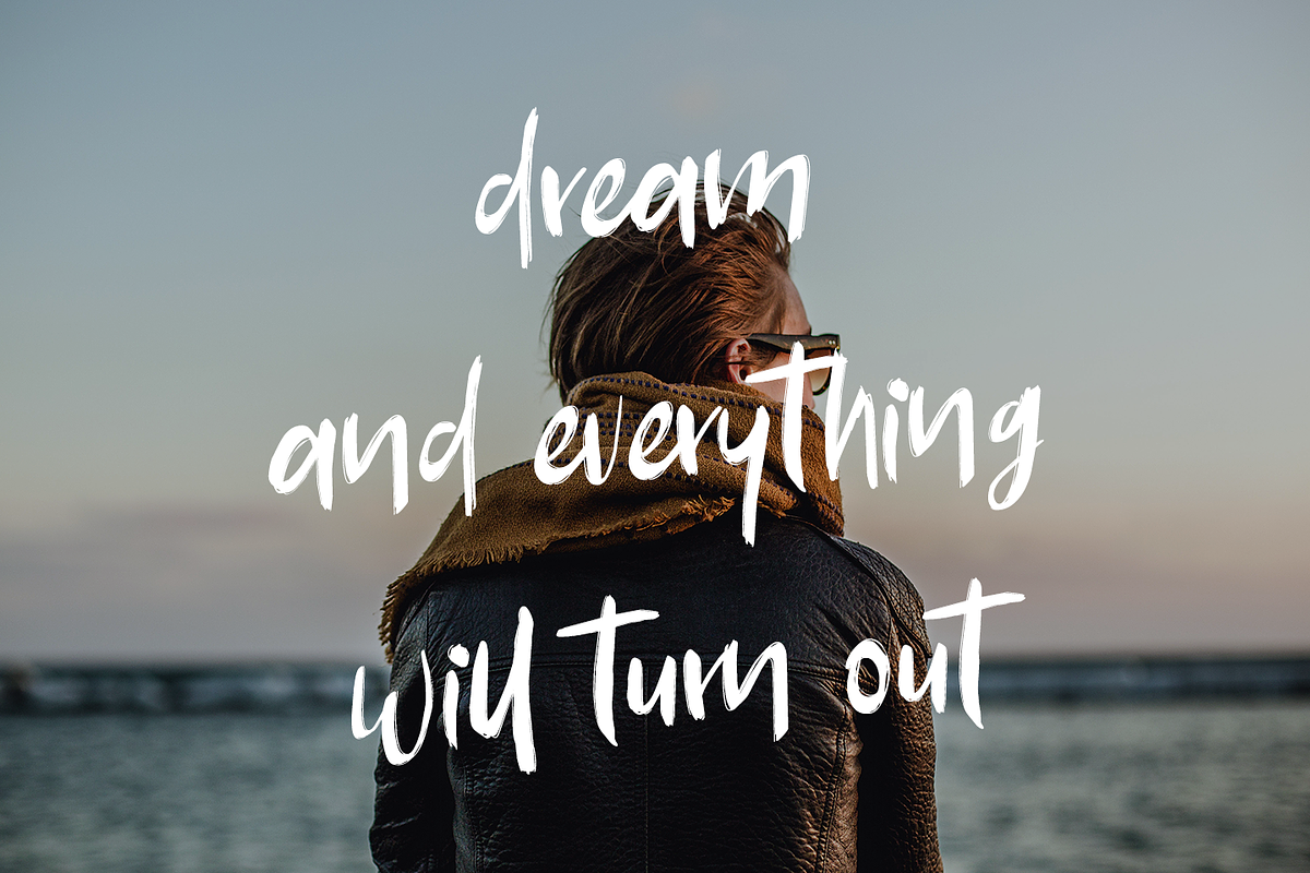 THE Heattoo BRUSH FONT preview 3