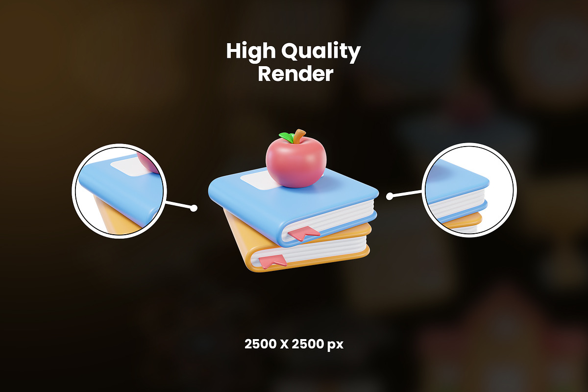 Back to School 3D Icon Pack, an Object Graphic by Artnivora.Std (Photo 2 of 4)