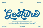 Gesture - Bold Script Font, a Script Font by HRDR (Thumbnail 1 of 9)