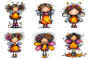 Whimsical Bee Girl Clipart, an Illustration by Dream Creation (Thumbnail 3 of 7)