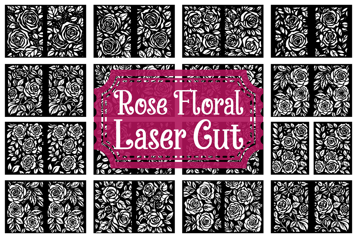 Elegant Rose Floral SVG Laser Cut, an Illustration by Designer_Momina