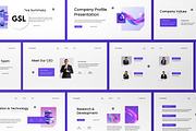 White Company Profile Google Slide, a Presentation Template by graphicook (Thumbnail 1 of 4)