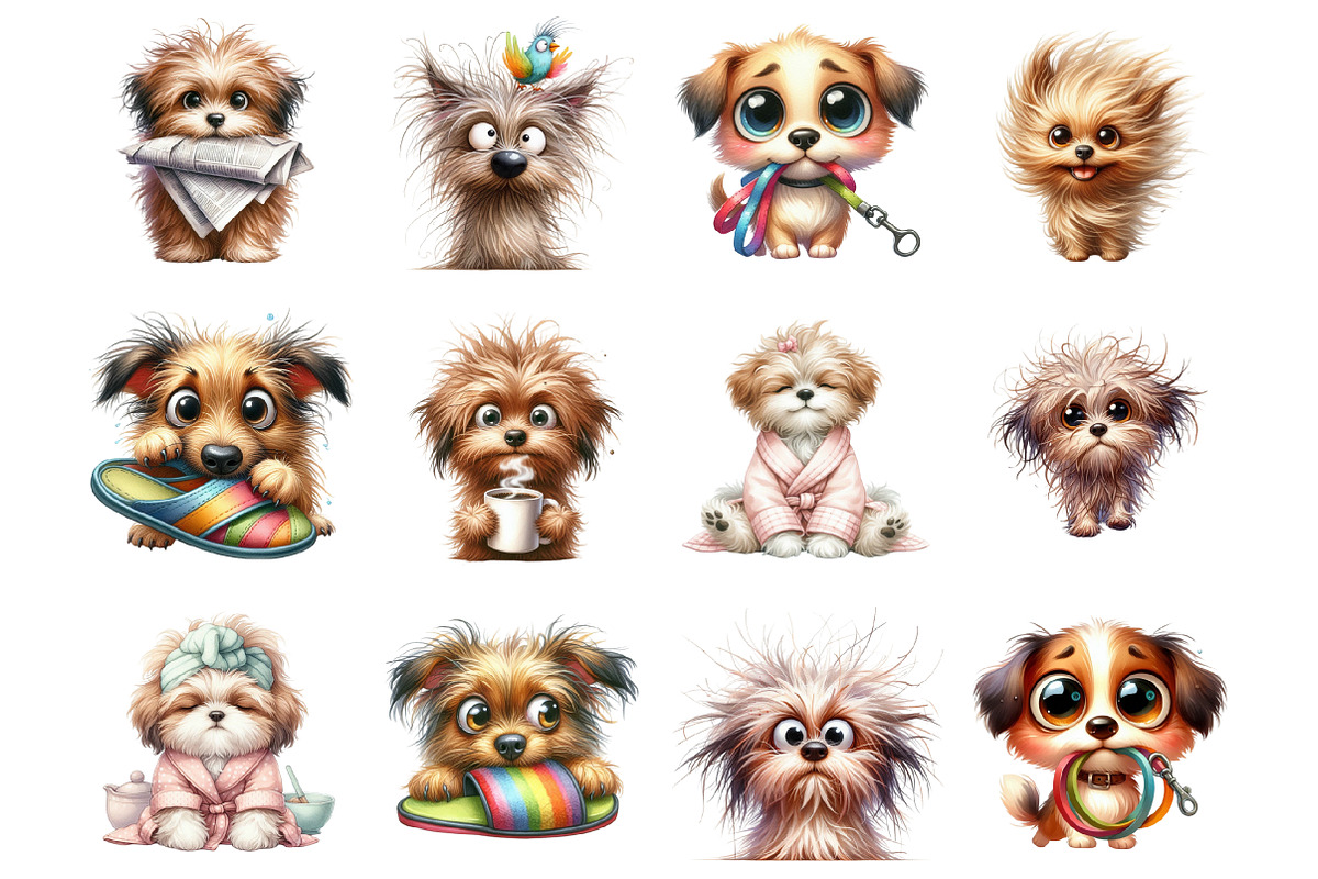 Quirky Frazzled Dogs PNG, a Graphic by CitraGraphics (Photo 4 of 4)