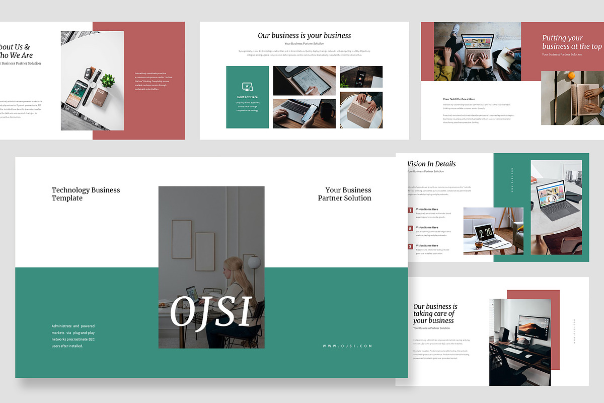 Ojsi : Tech Business Google Slides, a Presentation Template by Punkl Camp (Photo 1 of 15)