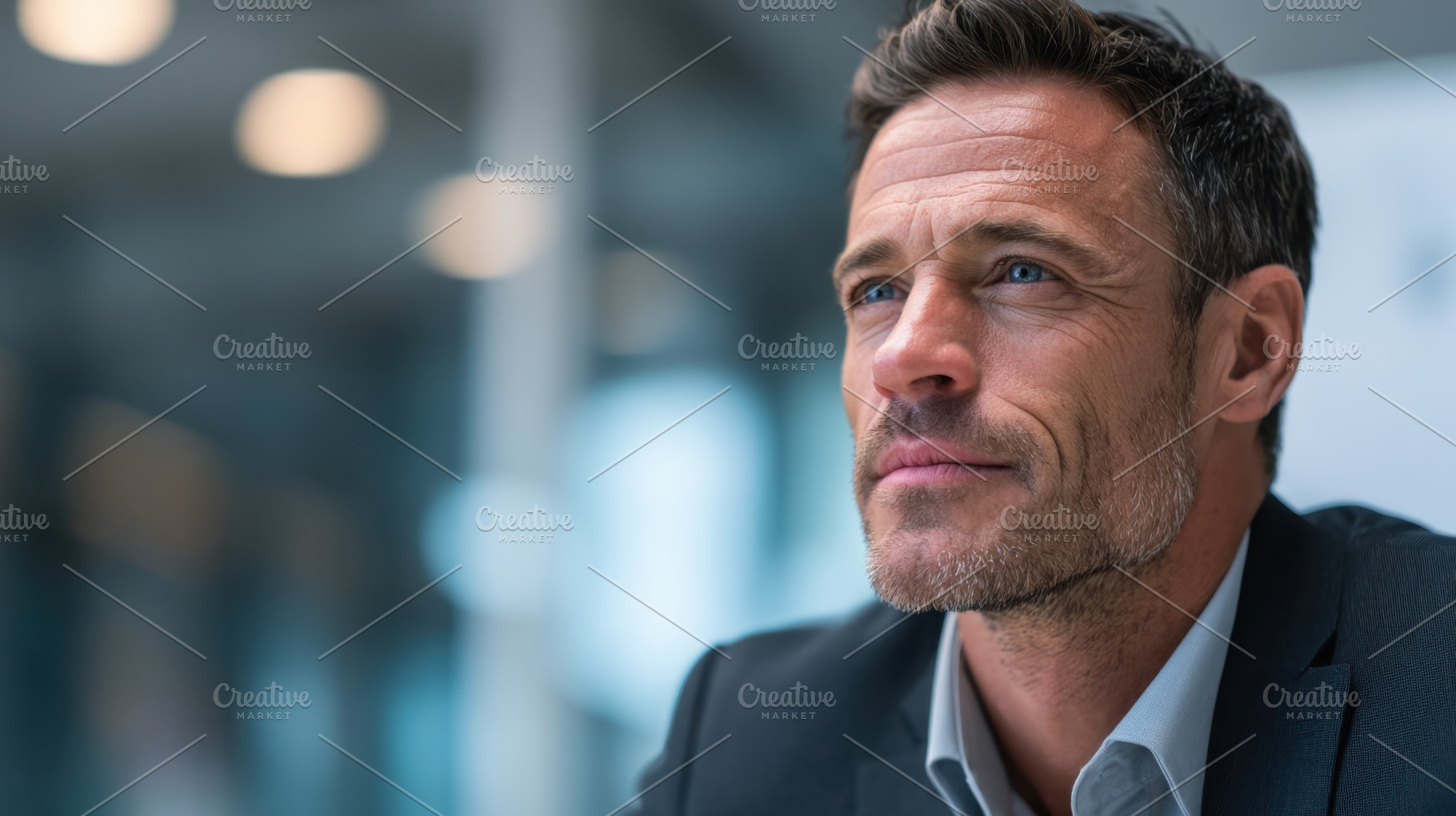 Businessman thinking in office, a Photo by Beautiful things