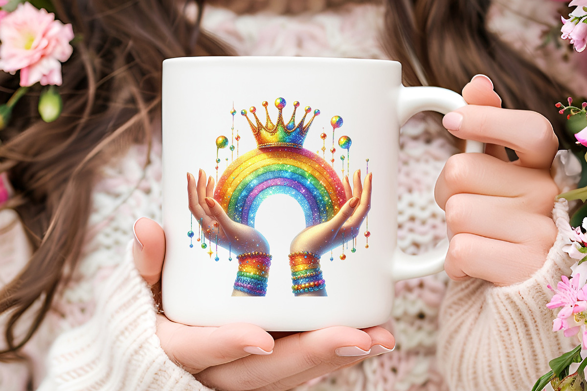Smiling Rainbow Digital Sticker, an Illustration by RobertsArt (Photo 3 of 7)