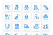 Childhood Toys Icons, an Outline Icon by Brickclay (Thumbnail 6 of 7)