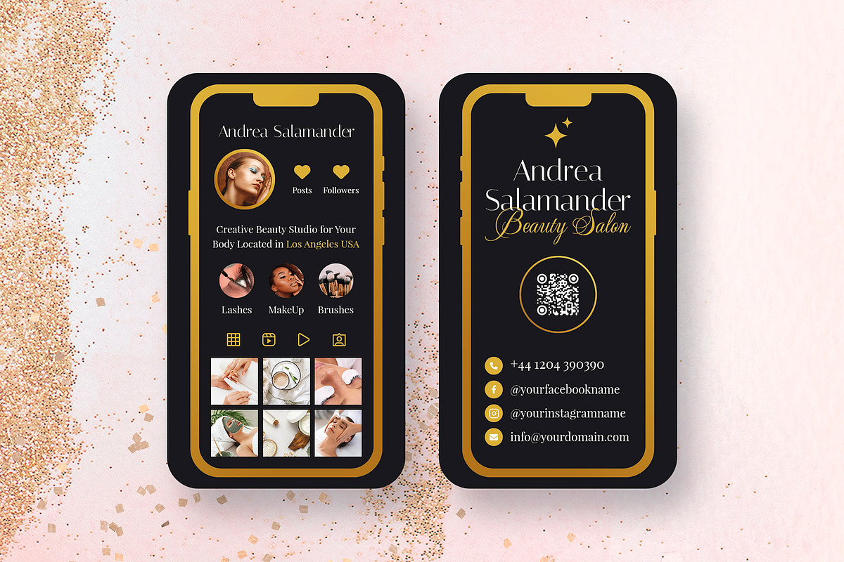 Phone Esthetician Business Card, a Business Card Template by artbart (Photo 6 of 9)