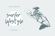 Set of sketches of surfers, a Person Illustration by TheMountBirdStudio (Thumbnail 1 of 7)