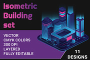 Isometric Building Set 11 Designs, a Work Illustration by Peacock_design (Thumbnail 1 of 12)