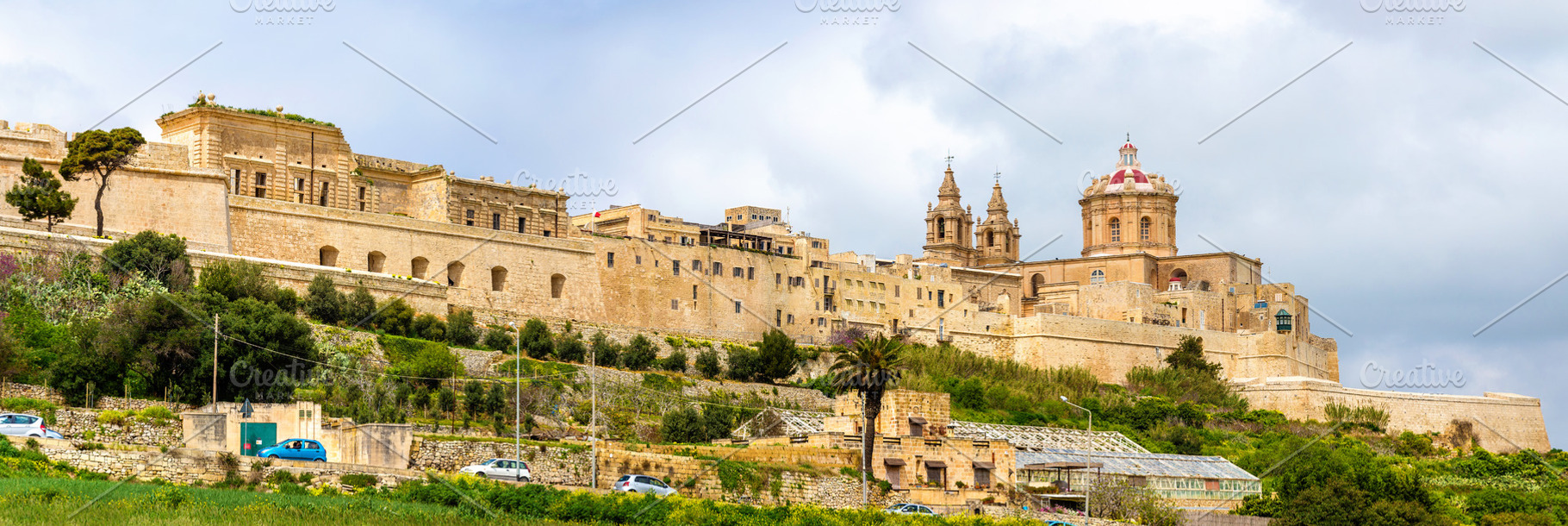 View of the cathedral of st paul in stock photo containing malta and mdina, an Architecture Photo by Leonid Andronov