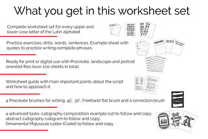 Blackletter Calligraphy Workbook Set