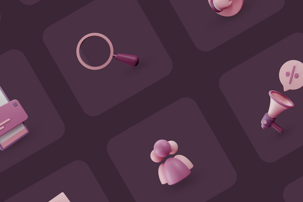 TecDig - 3D Marketing Icons Pack, an Object 3D Model by Iqonic Design (Photo 6 of 6)